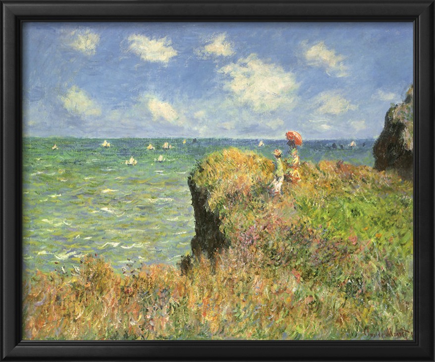 CLIFF WALK AT POURVILLE, 1882 - Claude Monet Paintings